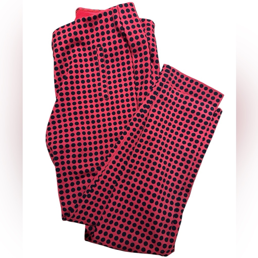 Chico's Red and Black Polka Dot pull on pant  size Chicos 1. 8/10